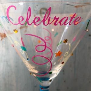 “Celebrate” with this cocktail glass for any special occasion!